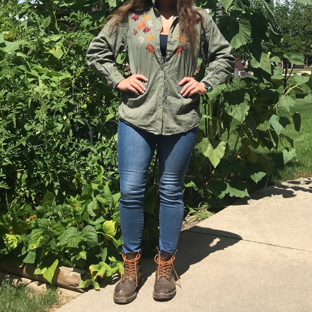fall leaf flannel - Picture 2 of 13